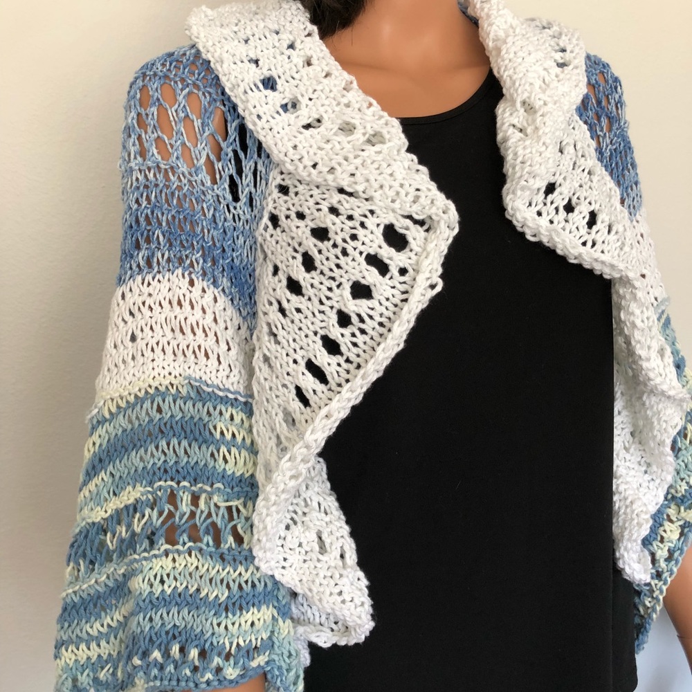 Hand Knits 2 Love Shrug Sweater Shawl Designer Hip